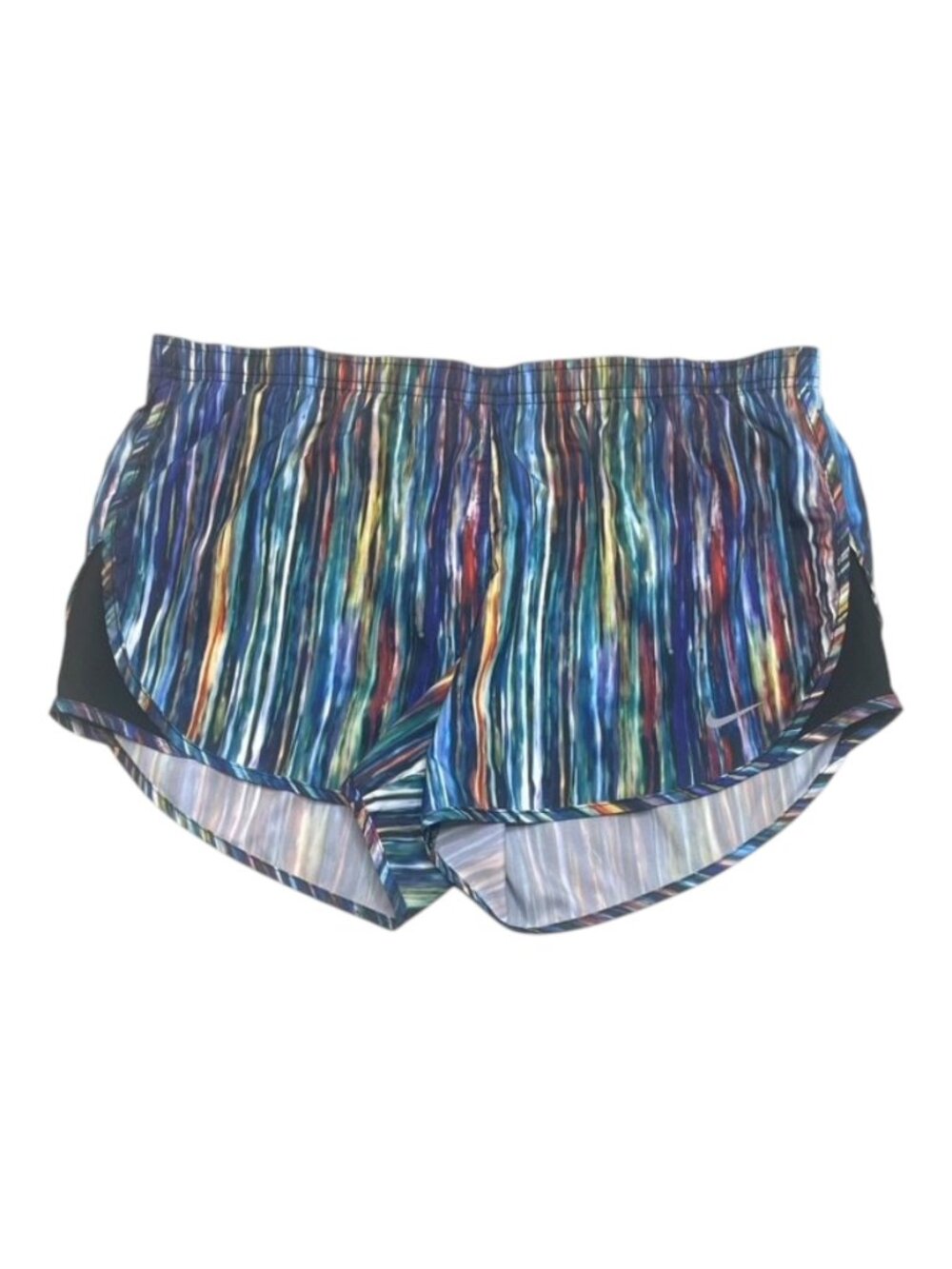 NIKE Modern Embossed Tempo Dri-FIT Multicolor Running Shorts - Size Medium